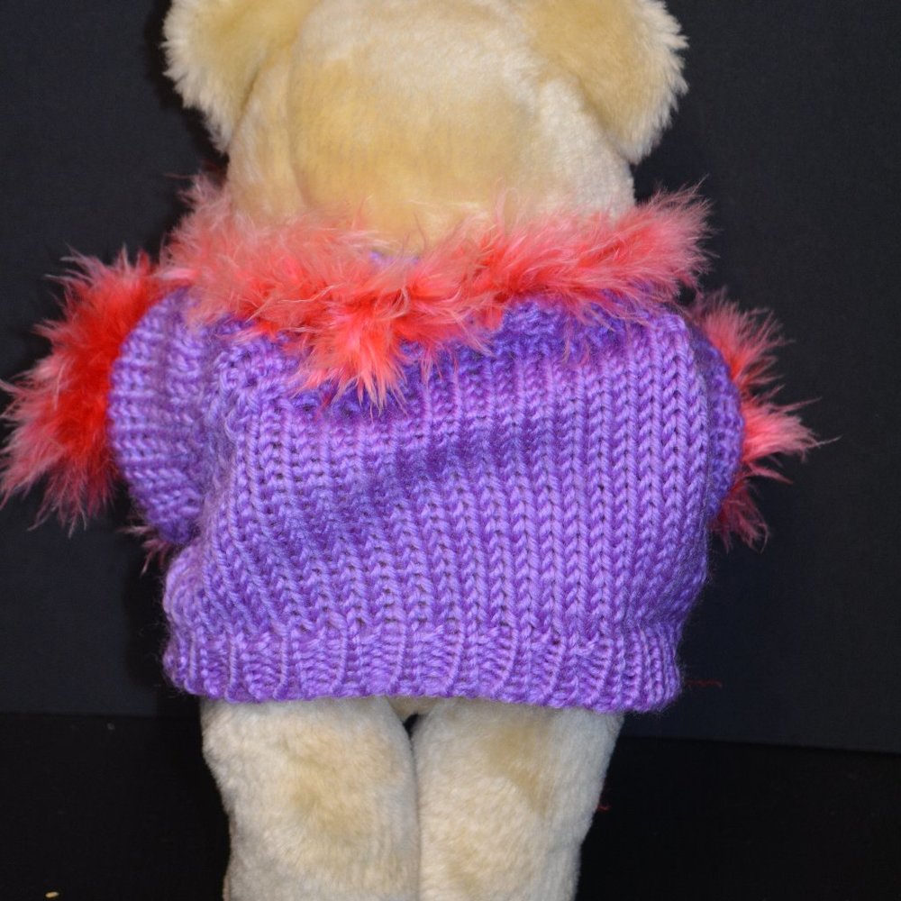 Red Hat Society Plush Jointed Teddy Bear VINTAGE - Picture 4 of 7